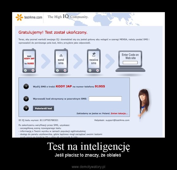 Test na inteligencję – Jeśli płacisz to znaczy, że oblałeś  