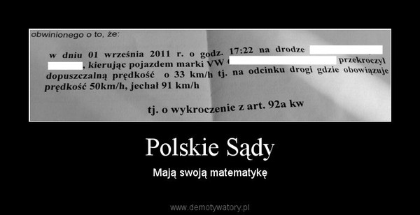 Polskie Sądy – Mają swoją matematykę 