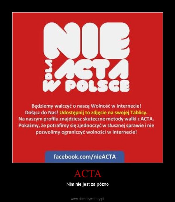 ACTA – Nim nie jest za późno 