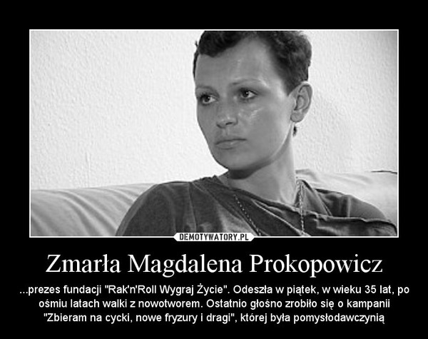 Zmarła Magdalena Prokopowicz