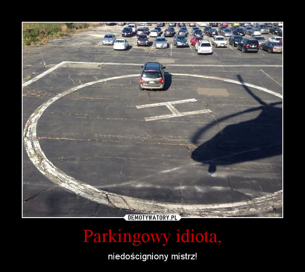 Parkingowy idiota, – niedościgniony mistrz! 