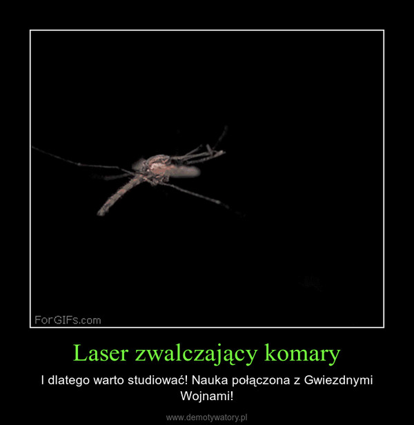 Laser zwalczający komary – I dlatego warto studiować! Nauka połączona z Gwiezdnymi Wojnami! 