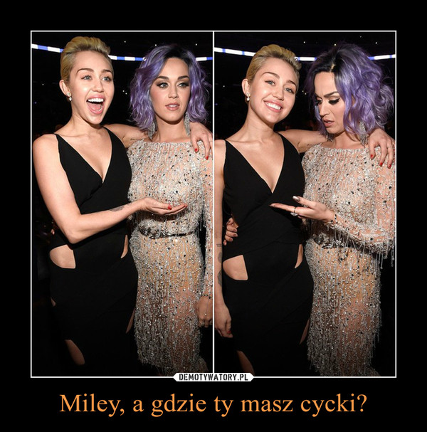 Miley, a gdzie ty masz cycki? –  