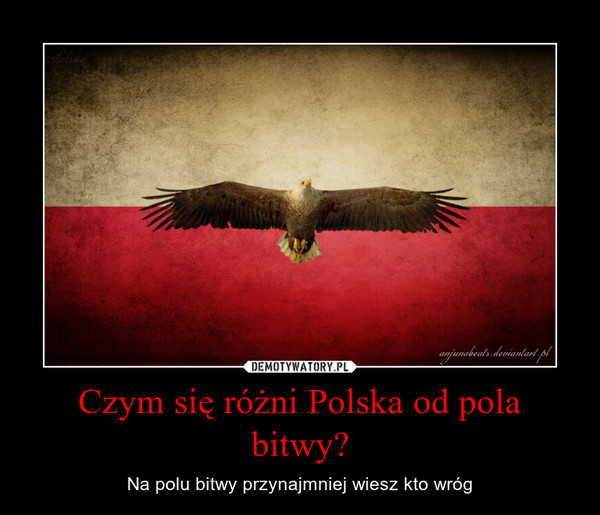 Czym się różni Polska od pola bitwy? – Na polu bitwy przynajmniej wiesz kto wróg 