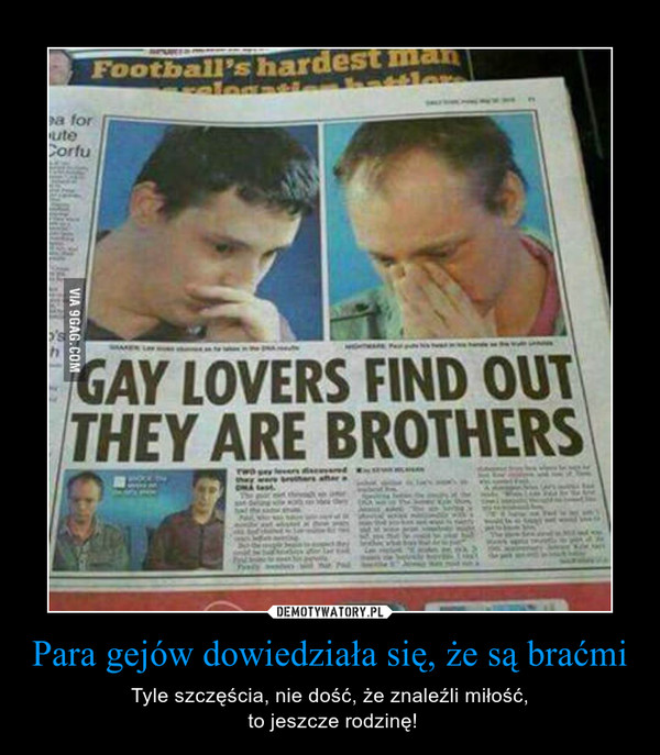 Para gejów dowiedziała się, że są braćmi – Tyle szczęścia, nie dość, że znaleźli miłość, to jeszcze rodzinę! 