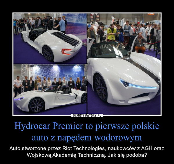 Hydrocar Premier to pierwsze polskie auto z napędem wodorowym