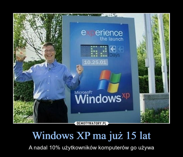 Windows XP ma już 15 lat – A nadal 10% użytkowników komputerów go używa 