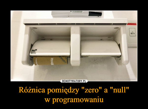 Różnica pomiędzy "zero" a "null"w programowaniu –  