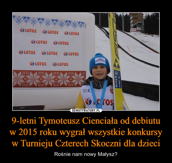 9-letni Tymoteusz Cienciała od debiutu w 2015 roku wygrał wszystkie konkursy w Turnieju Czterech Skoczni dla dzieci – Rośnie nam nowy Małysz? 