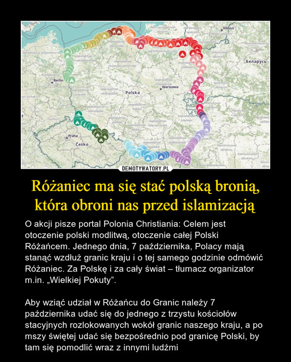 Różaniec ma się stać polską bronią, która obroni nas przed islamizacją