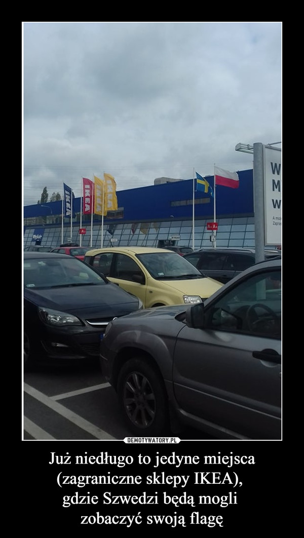Już niedługo to jedyne miejsca(zagraniczne sklepy IKEA), gdzie Szwedzi będą mogli zobaczyć swoją flagę –  
