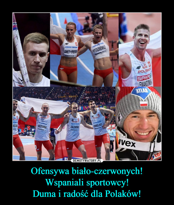Ofensywa biało-czerwonych!Wspaniali sportowcy!Duma i radość dla Polaków! –  