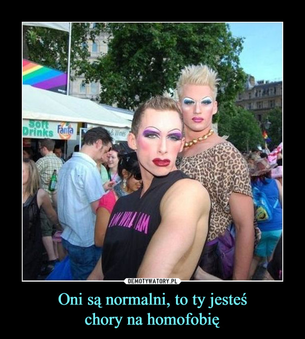 Oni są normalni, to ty jesteśchory na homofobię –  