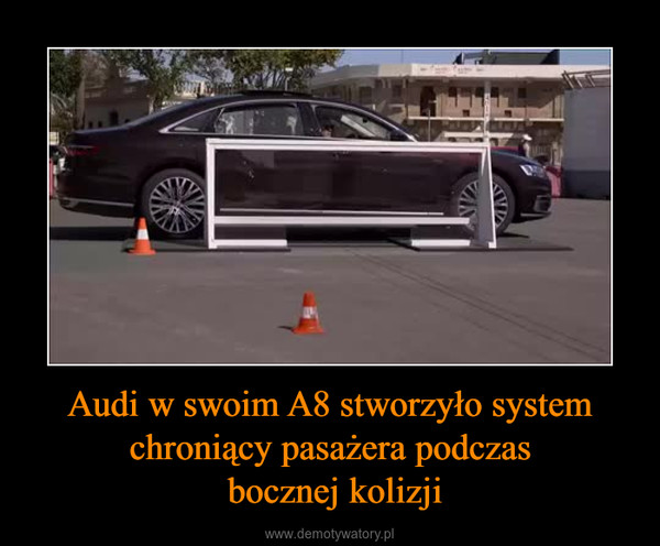 Audi w swoim A8 stworzyło system chroniący pasażera podczas bocznej kolizji –  