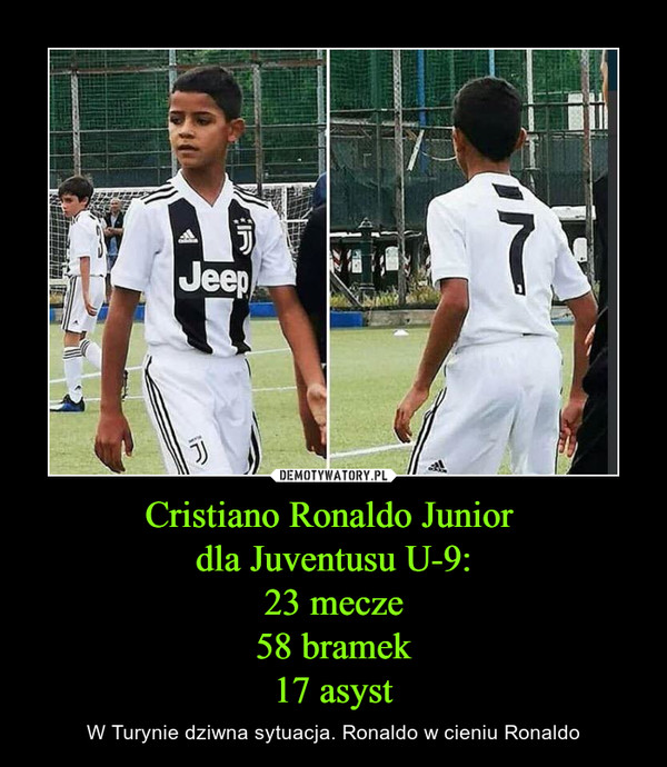 Cristiano Ronaldo Junior 
dla Juventusu U-9:
23 mecze
58 bramek
17 asyst