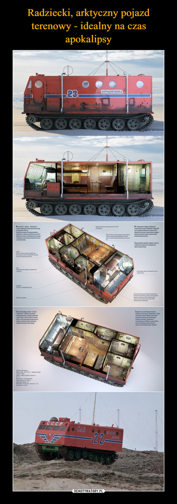 Radziecki, arktyczny pojazd terenowy - idealny na czas apokalipsy