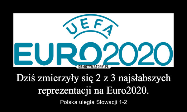 Dziś zmierzyły się 2 z 3 najsłabszych reprezentacji na Euro2020. – Polska uległa Słowacji 1-2 