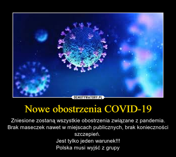 Nowe obostrzenia COVID-19