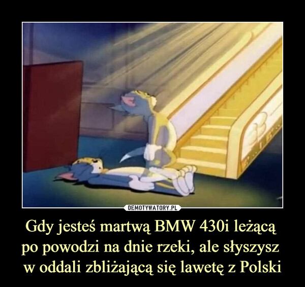 Gdy jesteś martwą BMW 430i leżącą 
po powodzi na dnie rzeki, ale słyszysz 
w oddali zbliżającą się lawetę z Polski