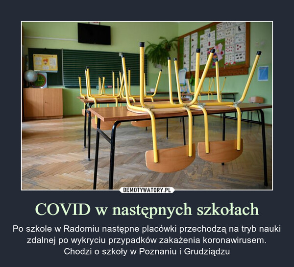 COVID w następnych szkołach