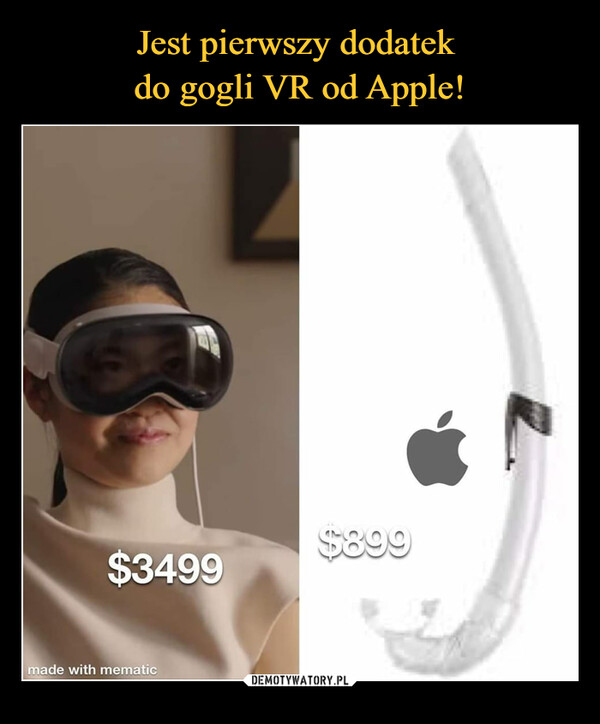 Jest pierwszy dodatek 
do gogli VR od Apple!
