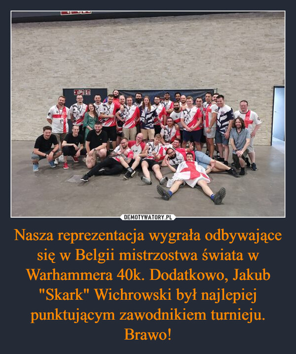 Nasza reprezentacja wygrała odbywające się w Belgii mistrzostwa świata w Warhammera 40k. Dodatkowo, Jakub "Skark" Wichrowski był najlepiej punktującym zawodnikiem turnieju. Brawo!