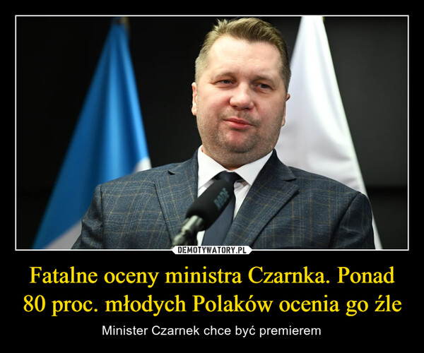 Fatalne oceny ministra Czarnka. Ponad 80 proc. młodych Polaków ocenia go źle – Minister Czarnek chce być premierem 