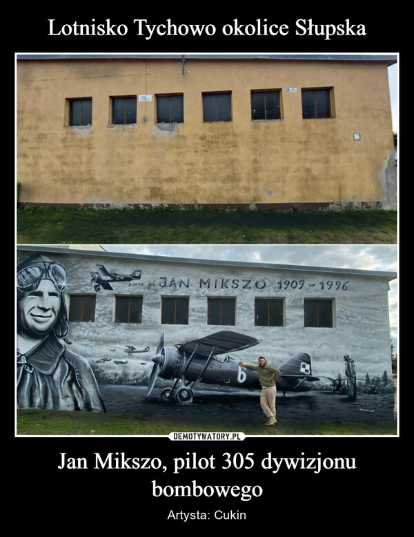 Lotnisko Tychowo okolice Słupska Jan Mikszo, pilot 305 dywizjonu bombowego