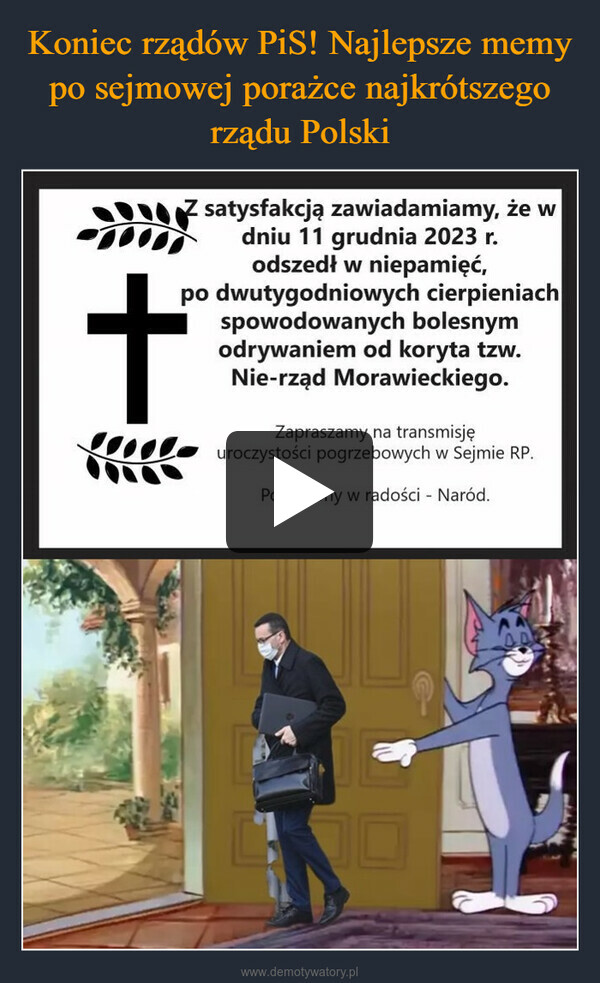 Koniec rządów PiS! Najlepsze memy po sejmowej porażce najkrótszego rządu Polski