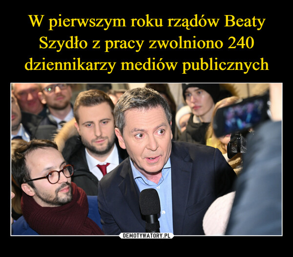 W pierwszym roku rządów Beaty Szydło z pracy zwolniono 240 dziennikarzy mediów publicznych